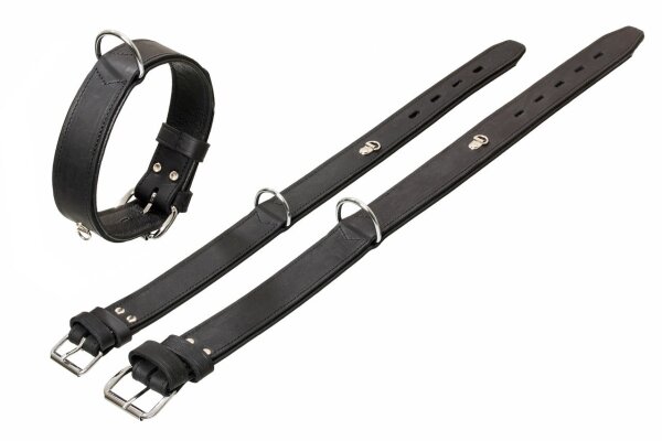 Rondo Halsband Leder schwarz 70 cm x 40 mm