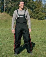 Schutzhose  schwarz/rot L