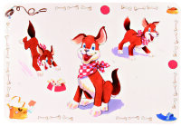 Napfunterlage Comic-Hund, 56 x 38 cm