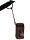 Dog Pick Up Beutelspender, 2 Rollen  à 10 Bio Btl., M, braun
