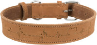 Rustic Fettleder-Halsband "Heartbeat"