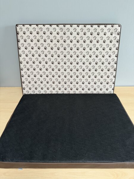 Beckers Beste Hundematte mit Pfotenmotiv dbraun/beige Pfoten-5 cm-65x40