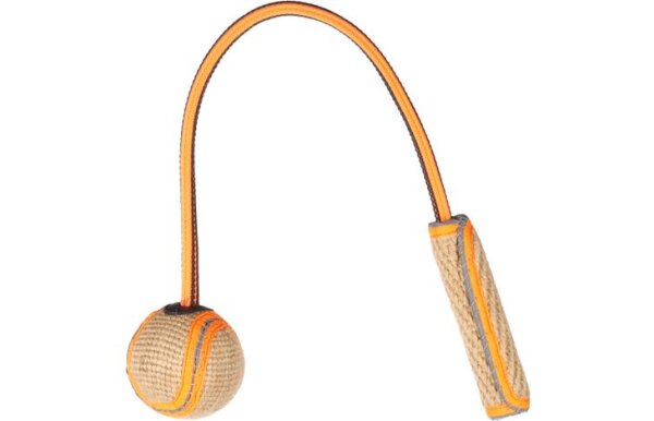Juru Zerrseil mit ball Beige & Fluo orange